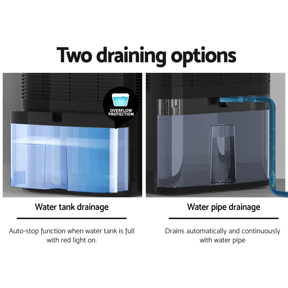 Dehumidifiers: Devanti Dehumidifier 2L Air Purifier Black