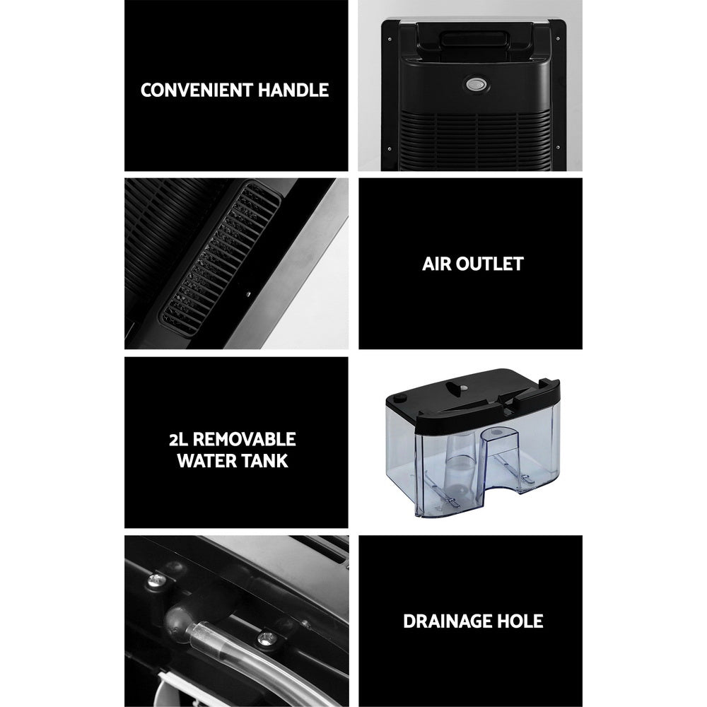 Dehumidifiers: Devanti Dehumidifier 2L Air Purifier Black