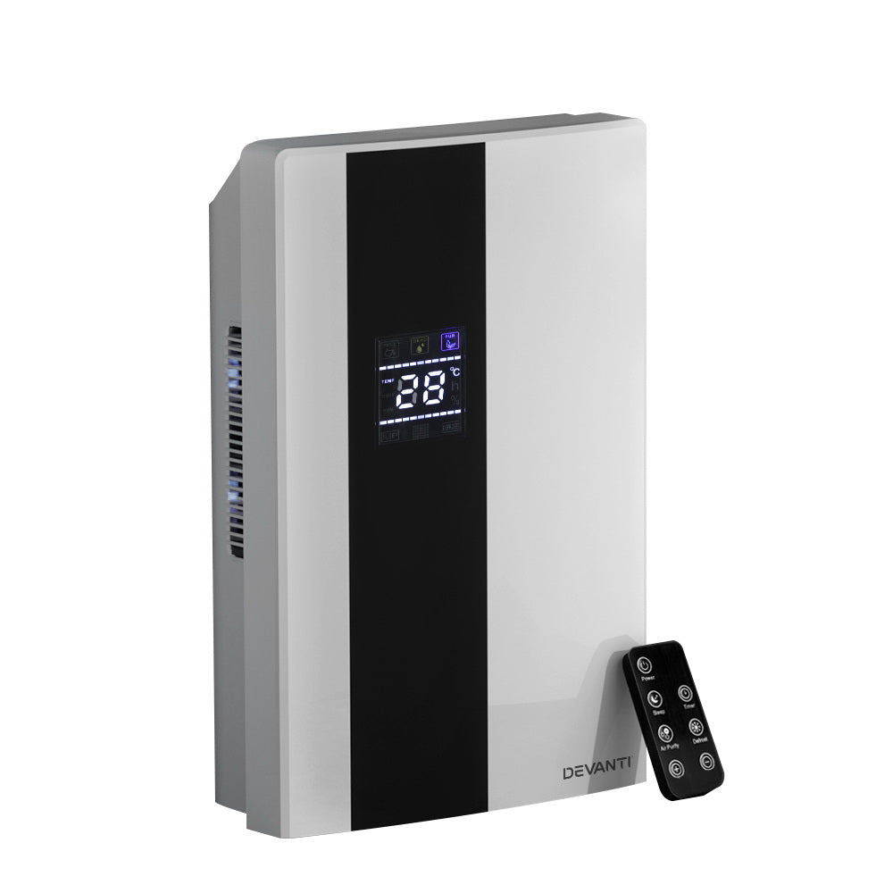 Dehumidifiers: Devanti Dehumidifier 2L Air Purifier White