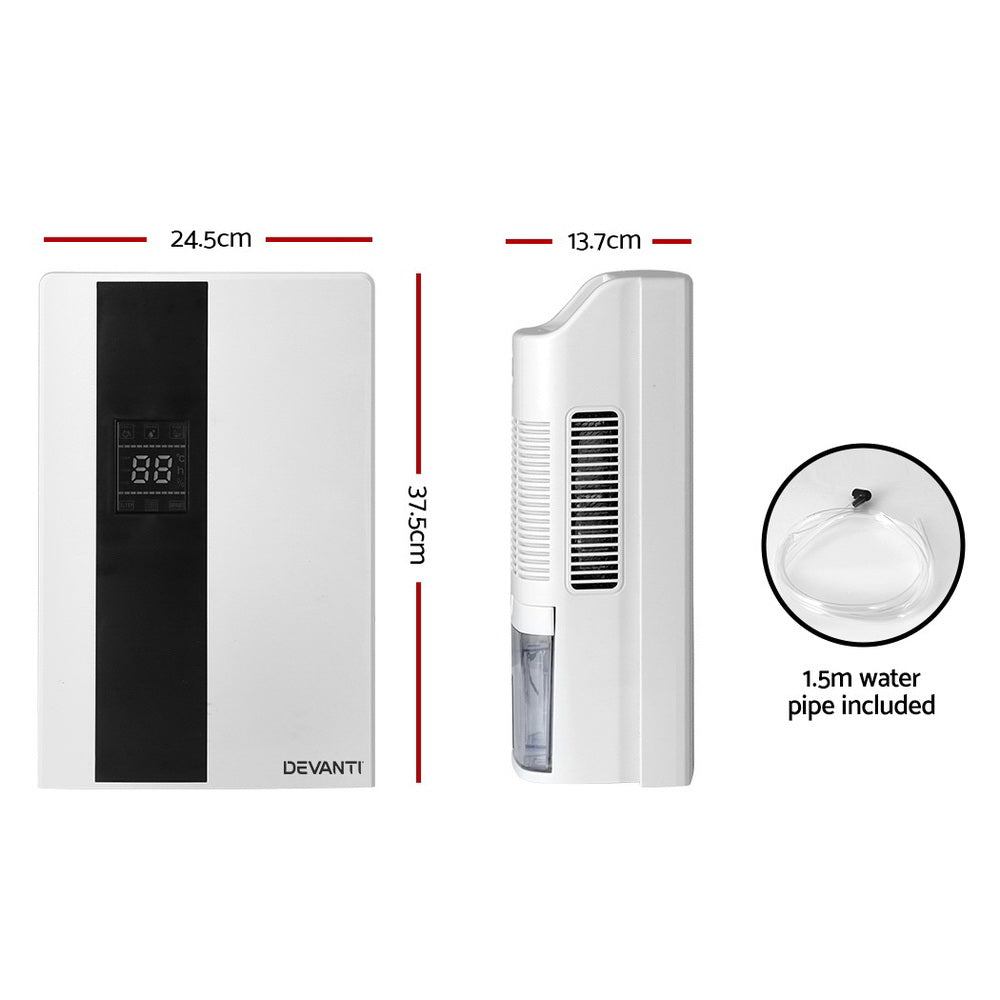 Dehumidifiers: Devanti Dehumidifier 2L Air Purifier White