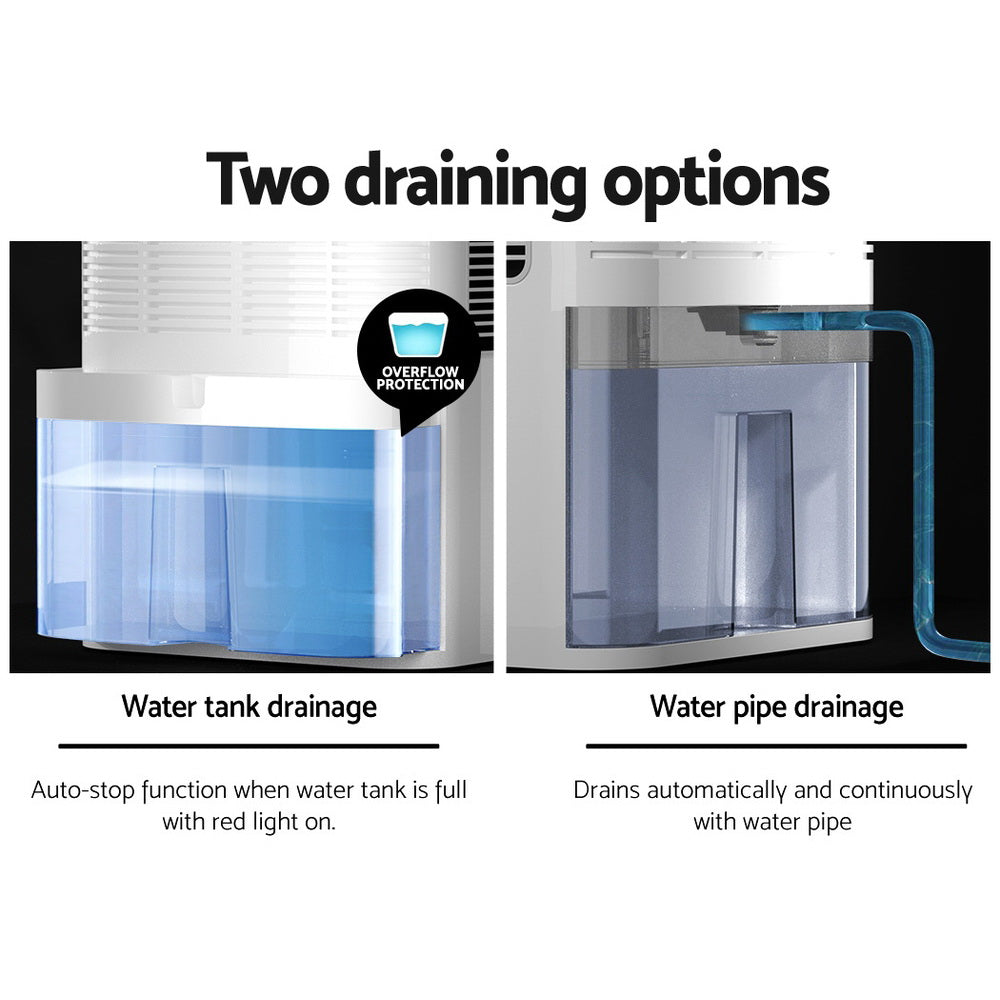 Dehumidifiers: Devanti Dehumidifier 2L Air Purifier White