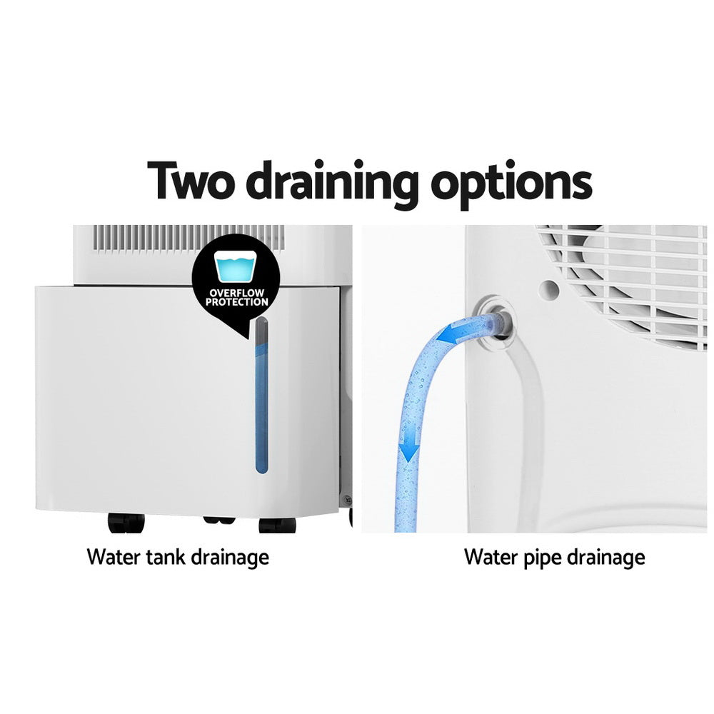 Dehumidifiers: Devanti Dehumidifier 12L Air Purifier White