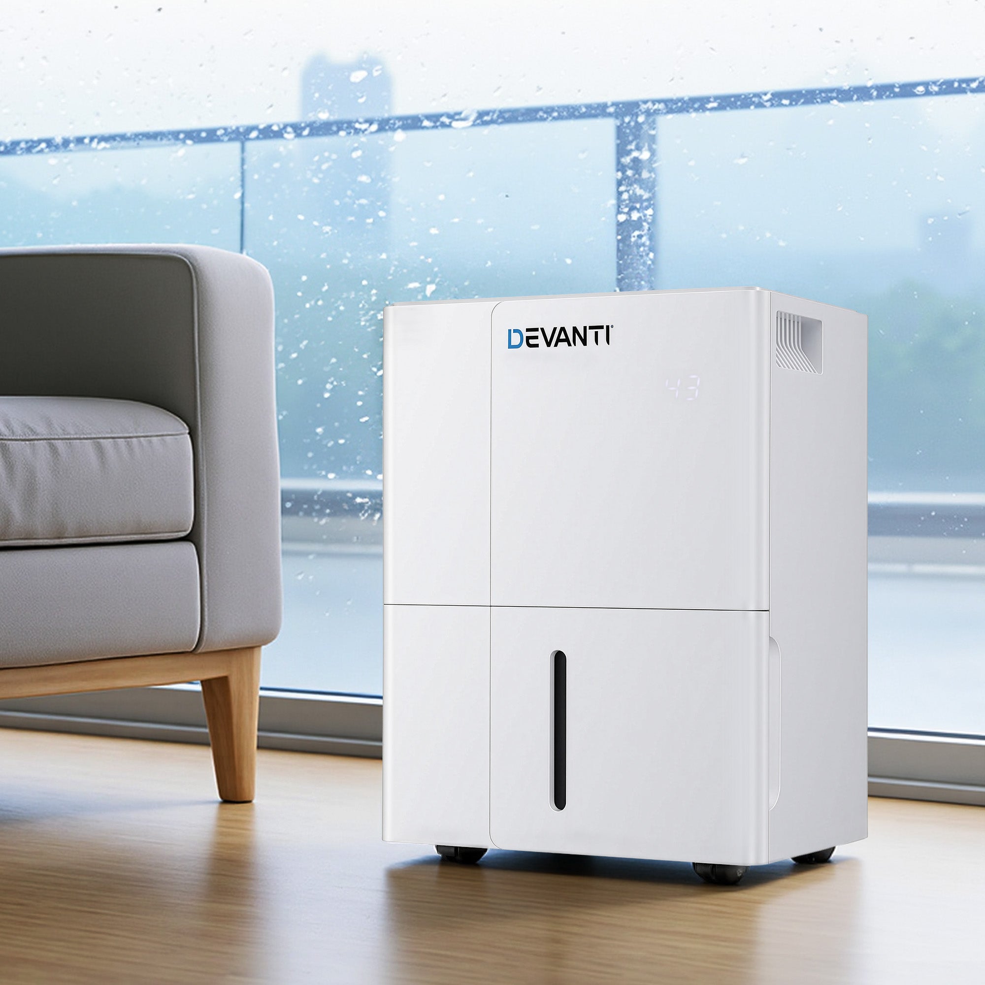 Dehumidifiers: Devanti 30L/Day Dehumidifier Home Air Dryer Mould Moisture 4.7L Tank
