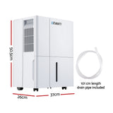 Dehumidifiers: Devanti 30L/Day Dehumidifier Home Air Dryer Mould Moisture 4.7L Tank