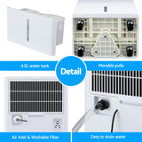Dehumidifiers: Devanti 30L/Day Dehumidifier Home Air Dryer Mould Moisture 4.7L Tank