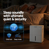 Dehumidifiers: Devanti 30L/Day Dehumidifier Home Air Dryer Mould Moisture 4.7L Tank