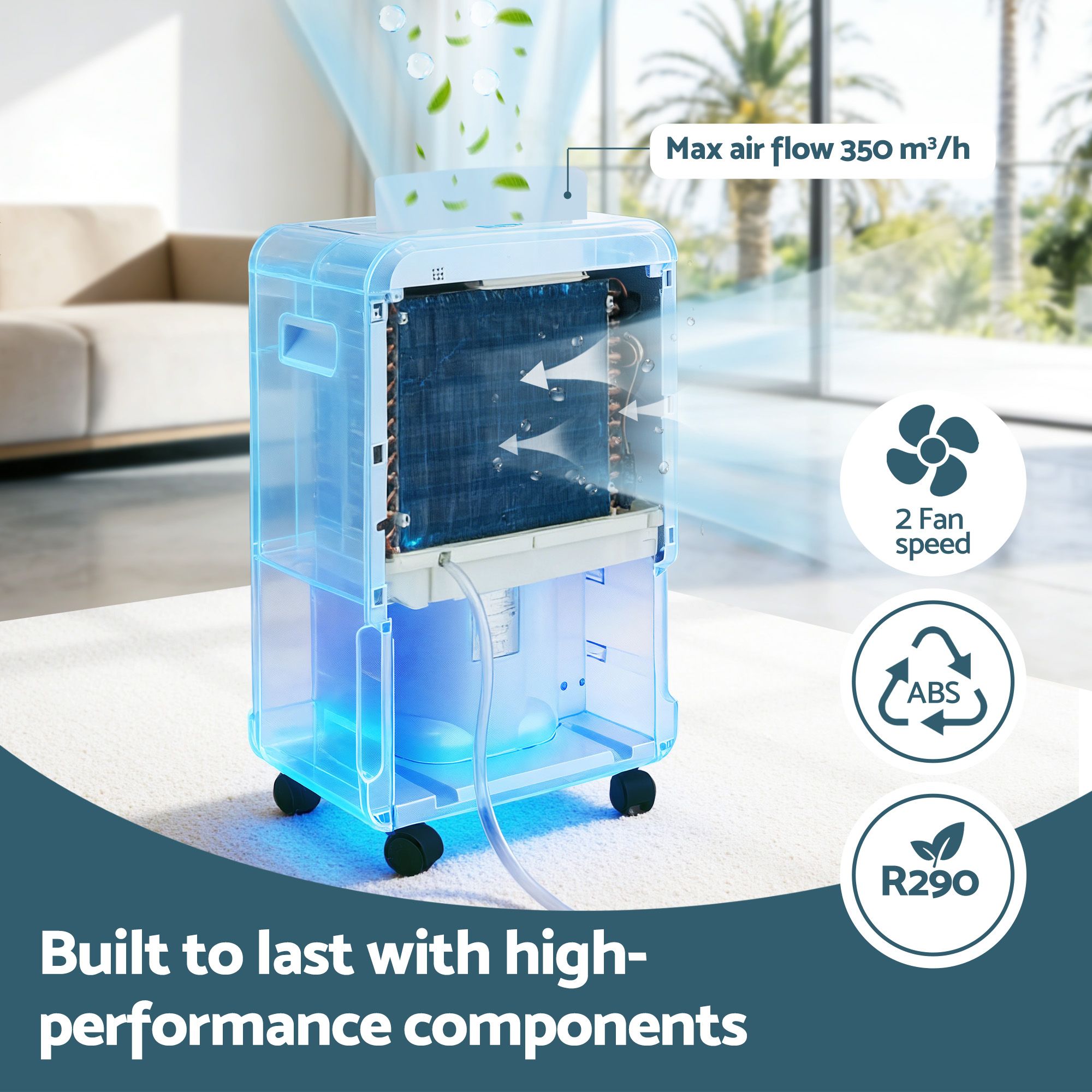 Devanti 70L Dehumidifier Commercial Moisture Absorber Air Dryer 8.5L Water Tank