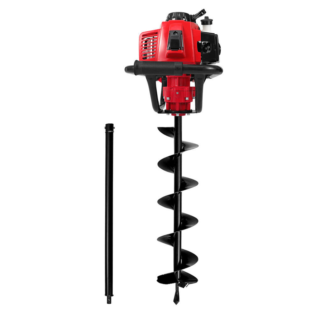Outdoor Power Equipment: Giantz Post Hole Digger 200mm Petrol Drill Extension Auger Bits