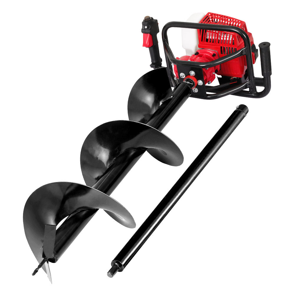 Outdoor Power Equipment: Giantz Post Hole Digger 300mm Petrol Drill Extension Auger Bits