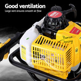 Outdoor Power Equipment: Giantz Post Hole Digger 200mm Petrol Drill Auger Extension Bits