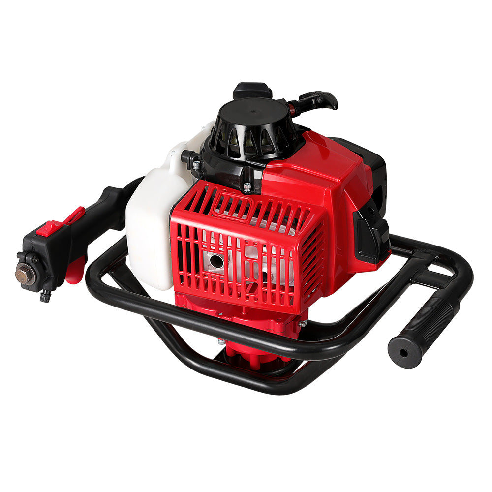 Outdoor Power Equipment: Giantz Post Hole Digger Motor Only Engine Petrol Red