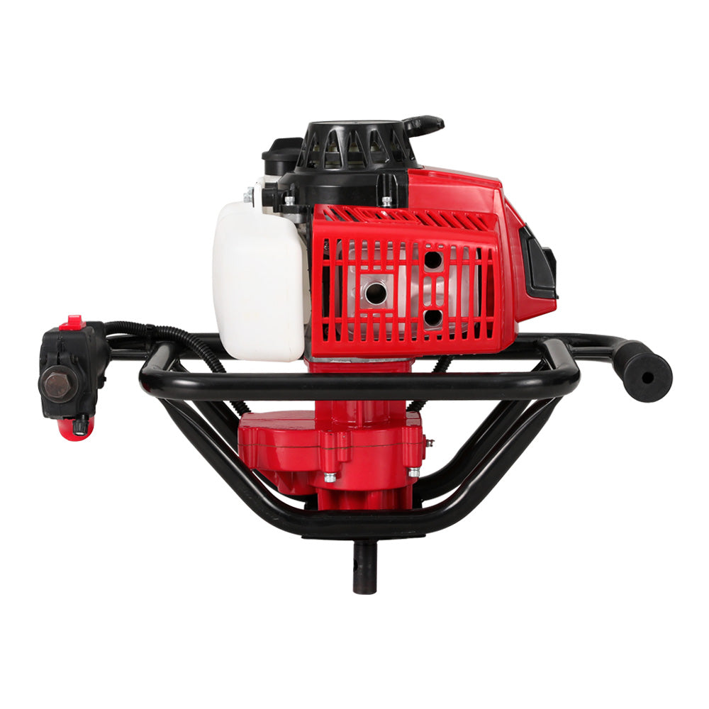 Outdoor Power Equipment: Giantz Post Hole Digger Motor Only Engine Petrol Red