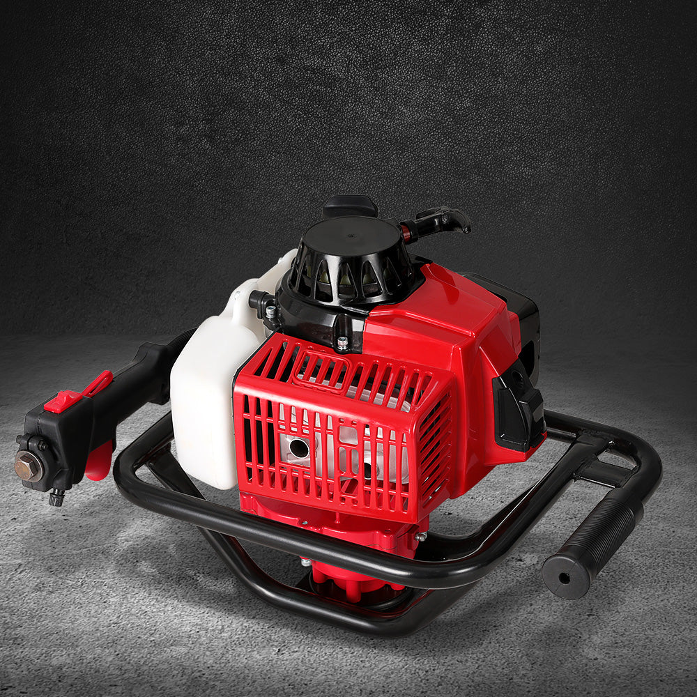 Outdoor Power Equipment: Giantz Post Hole Digger Motor Only Engine Petrol Red
