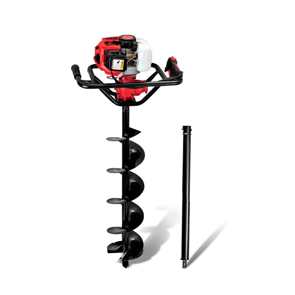 Outdoor Power Equipment: Giantz Post Hole Digger 200mm Petrol Drill Extension Bits Auger