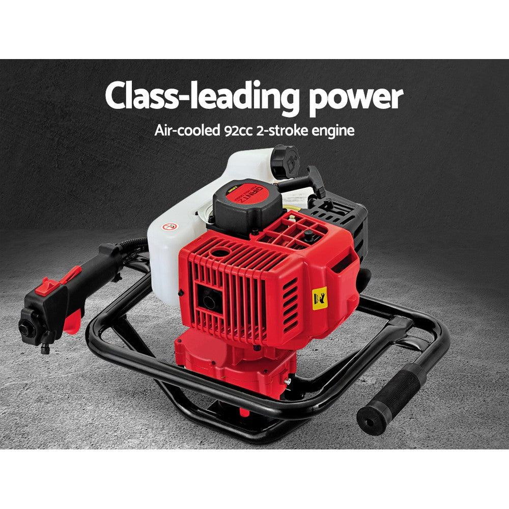 Outdoor Power Equipment: Giantz Post Hole Diggers Petrol Digger Extension Auger Bits