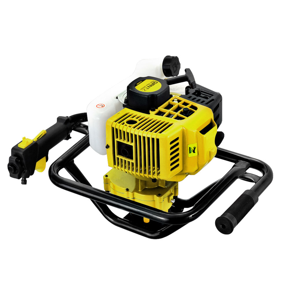 Outdoor Power Equipment: Giantz Post Hole Digger Motor Only Petrol Engine Yellow