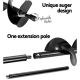 Outdoor Power Equipment: Giantz Post Hole Digger 200mm Petrol Drill Extension Auger Bits