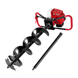 Outdoor Power Equipment: Giantz Post Hole Digger 200mm Petrol Drill Extension Auger Bits