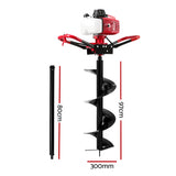 Outdoor Power Equipment: Giantz Post Hole Digger 300mm Petrol Drill Extension Auger Bits