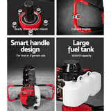 Outdoor Power Equipment: Giantz Post Hole Digger Petrol Motor Drill Extension Auger Bits Kits