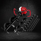 Outdoor Power Equipment: Giantz Post Hole Digger Petrol Motor Drill Extension Auger Bits Kits