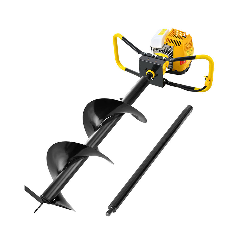 Drill & Screwdriver Accessories: Giantz 74CC Post Hole Digger 300mm Petrol Drill Auger Extension Bits