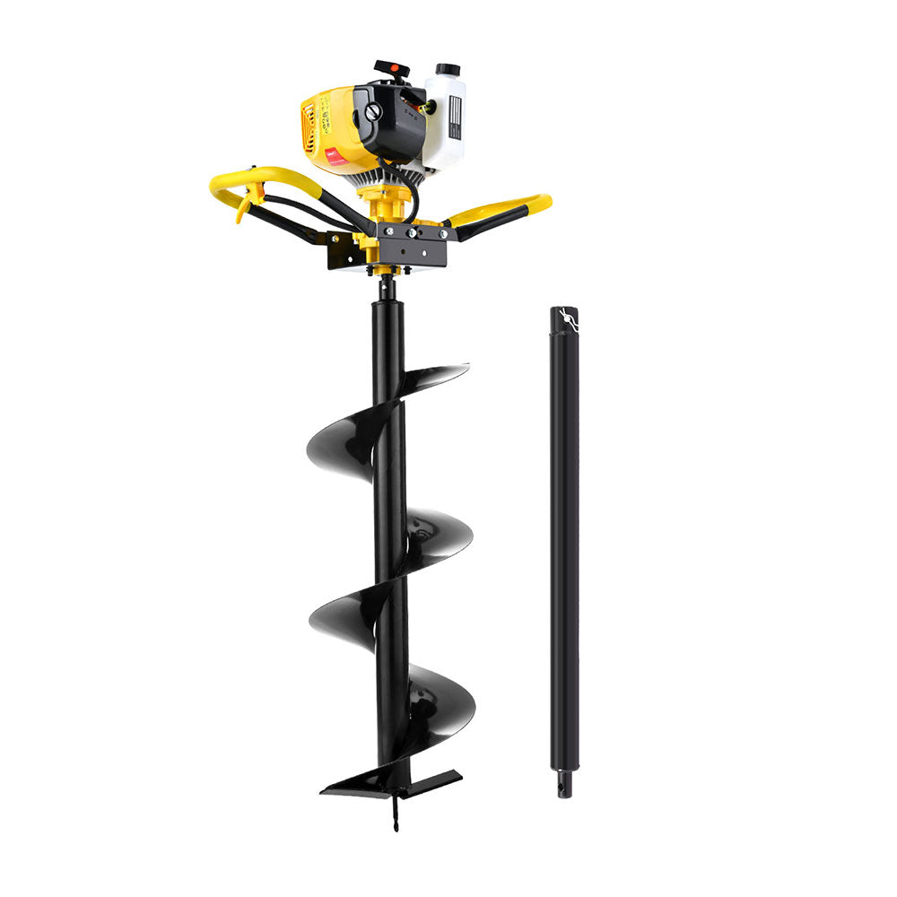 Drill & Screwdriver Accessories: Giantz 74CC Post Hole Digger 300mm Petrol Drill Auger Extension Bits