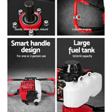 Outdoor Power Equipment: Giantz Petrol Post Hole Digger Motor Only Engine Red