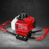 Outdoor Power Equipment: Giantz Petrol Post Hole Digger Motor Only Engine Red