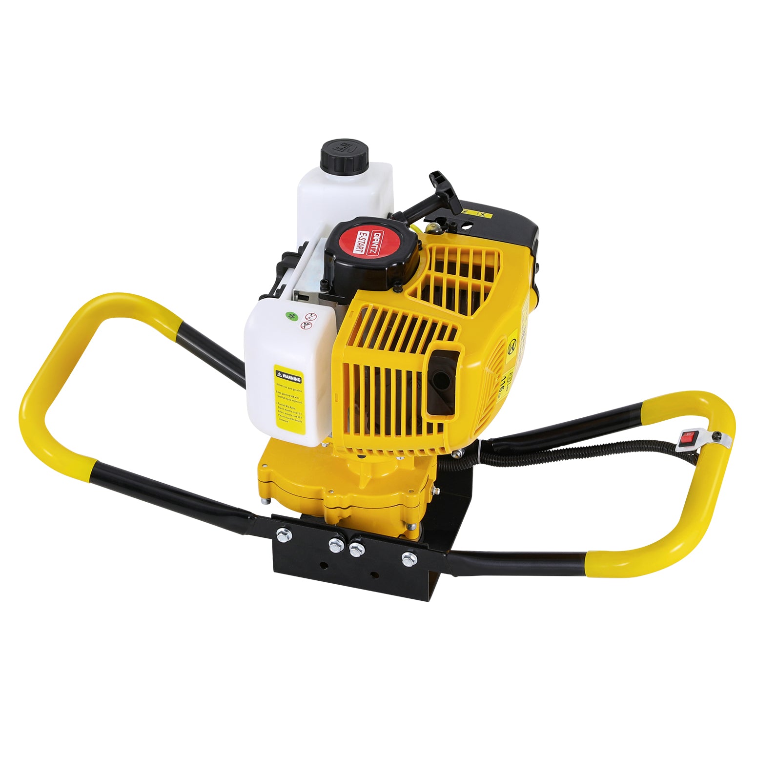 Outdoor Power Equipment: Giantz 74CC Post Hole Digger Motor Only Petrol Engine Yellow
