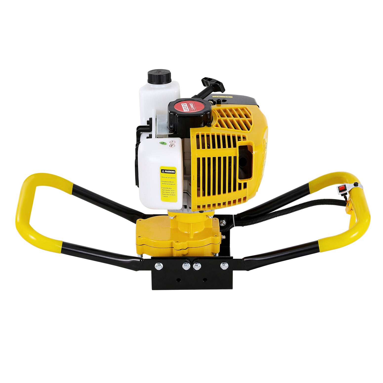 Outdoor Power Equipment: Giantz 74CC Post Hole Digger Motor Only Petrol Engine Yellow