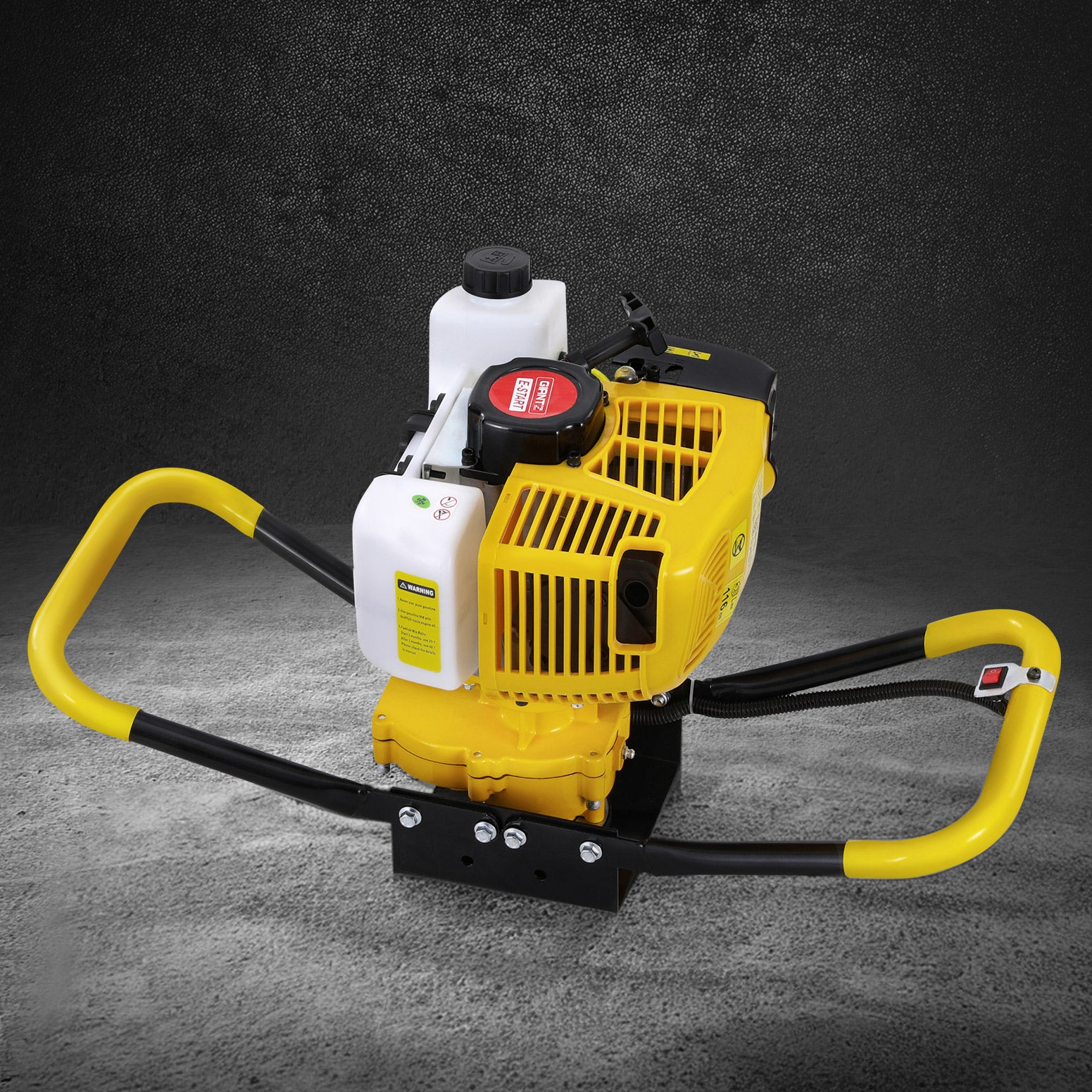 Outdoor Power Equipment: Giantz 74CC Post Hole Digger Motor Only Petrol Engine Yellow