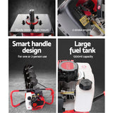 Outdoor Power Equipment: Giantz Post Hole Digger 300mm Petrol Drill Extension Bits Auger