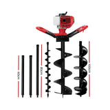 Outdoor Power Equipment: Giantz Petrol Post Hole Digger Extension Auger Bits Kit
