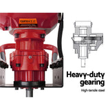 Outdoor Power Equipment: Giantz 66CC Post Hole Digger 200mm Petrol Drill Extension Auger Bits