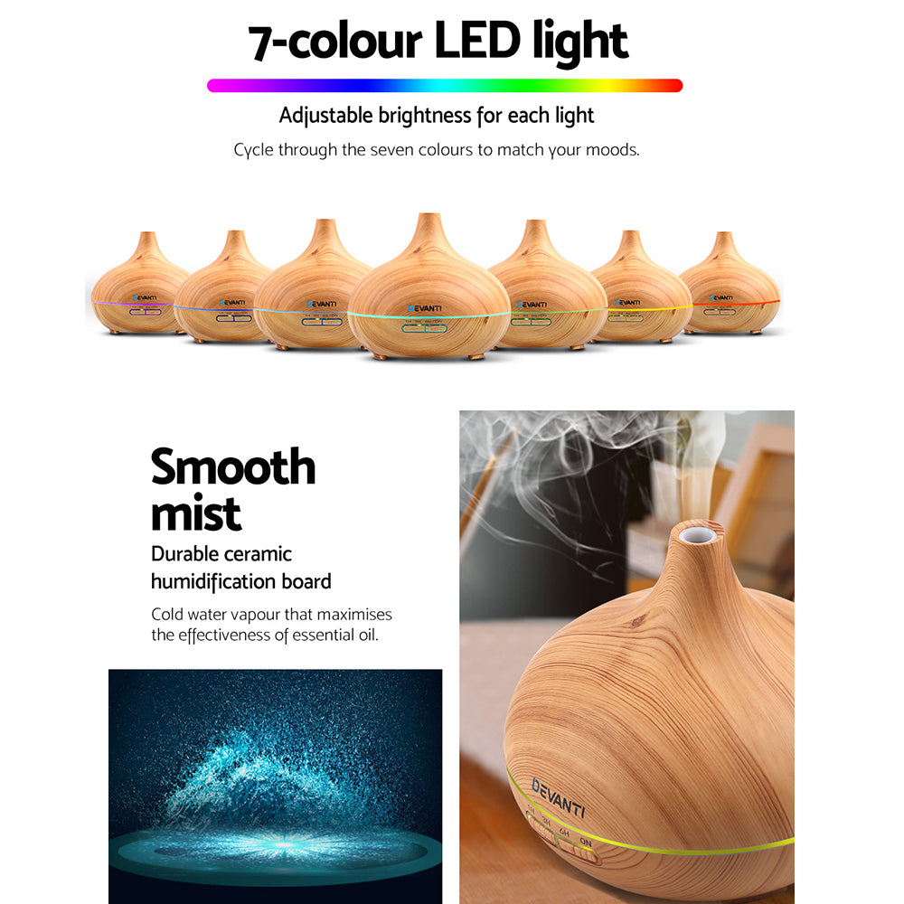 Aroma Diffusers: Devanti Aroma Diffuser Aromatherapy Humidifier 300ml