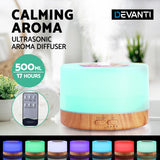 Aroma Diffusers: Devanti Aroma Diffuser Aromatherapy Light Wood 500ml