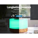 Aroma Diffusers: Devanti Aroma Diffuser Aromatherapy Light Wood 500ml