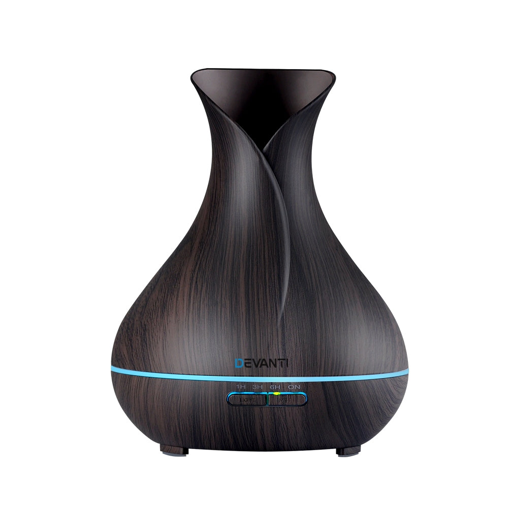 Aroma Diffusers: Devanti Aroma Diffuser Aromatherapy Dark Wood 400ml