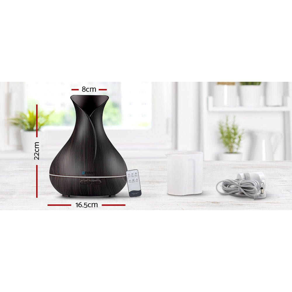 Aroma Diffusers: Devanti Aroma Diffuser Aromatherapy Dark Wood 400ml