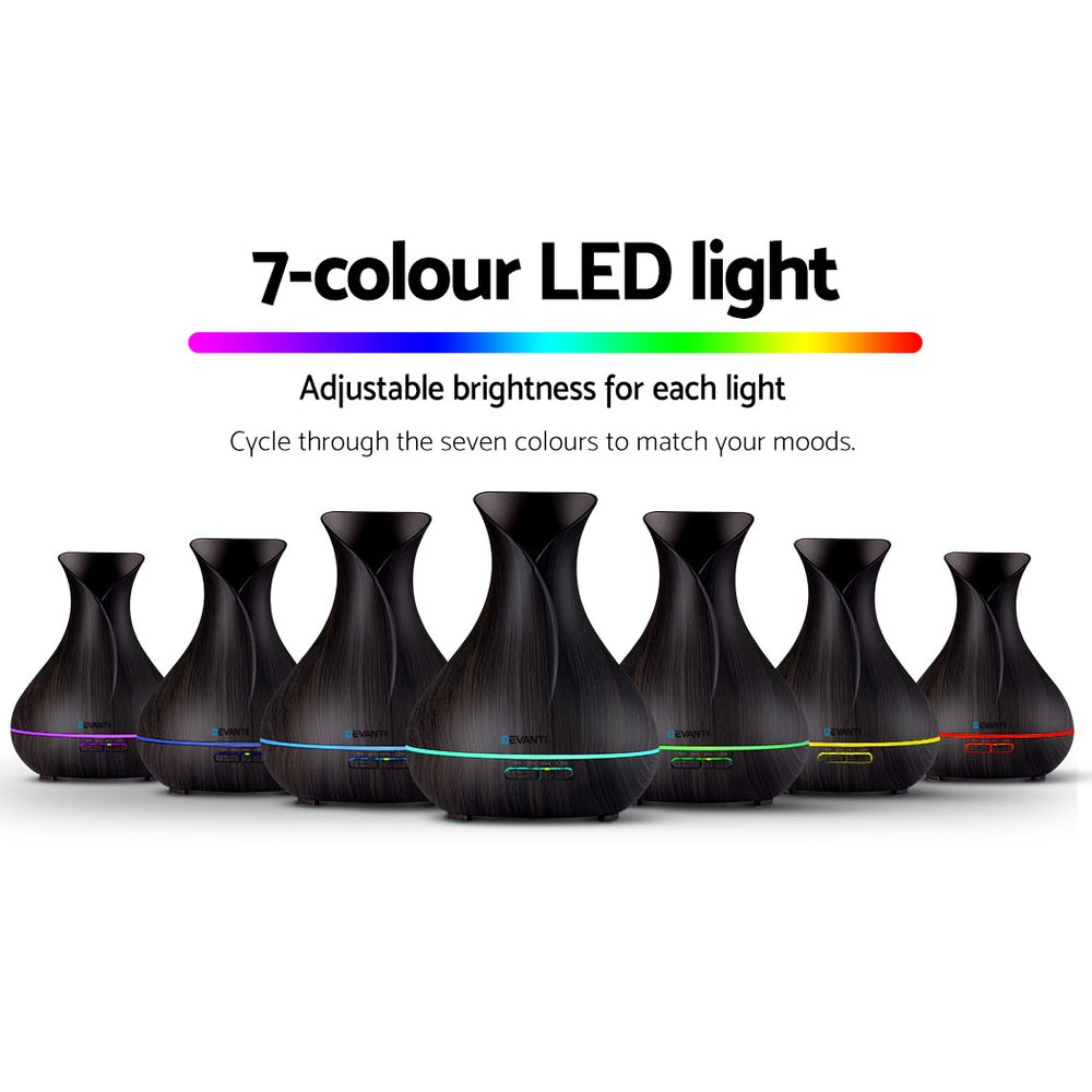 Aroma Diffusers: Devanti Aroma Diffuser Aromatherapy Dark Wood 400ml