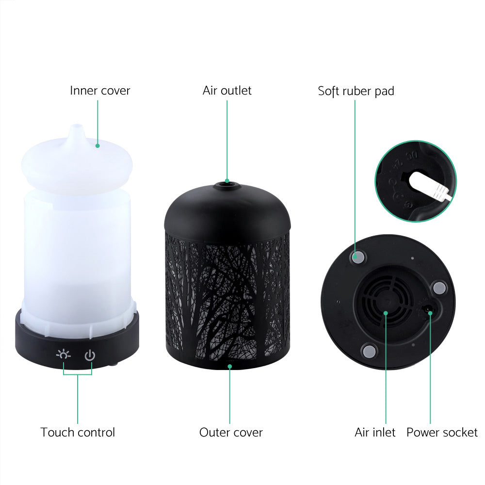 Aroma Diffusers: Devanti Aroma Diffuser Aromatherapy Black 160ml