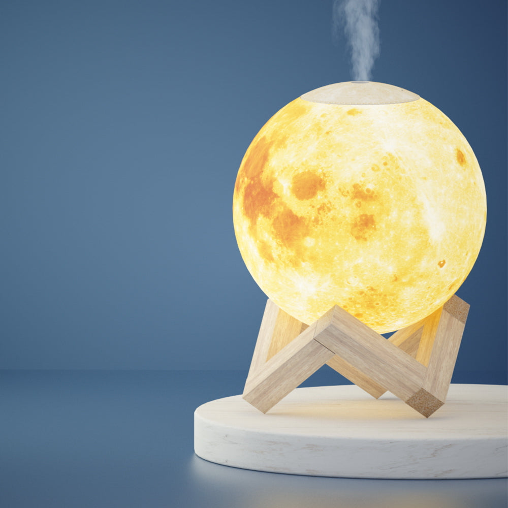 Candles & Diffusers: Devanti Aroma Diffuser Aromatherapy Moon Lamp 880ml
