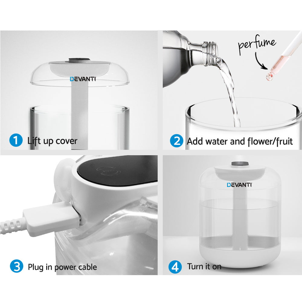 Aroma Diffusers: Devanti Aroma Diffuser Aromatherapy Humidifier 1L