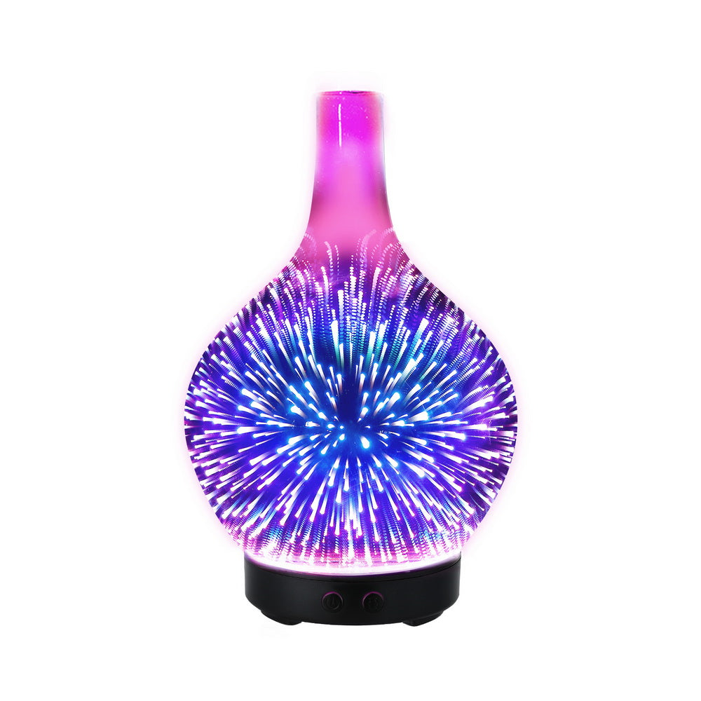 Aroma Diffusers: Devanti Ultrasonic Aroma Aromatherapy Diffuser 3D Light Oil Firework Humidifier