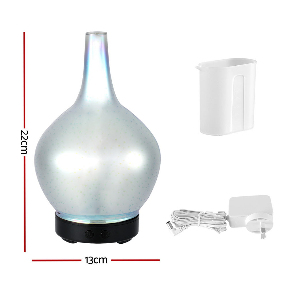 Aroma Diffusers: Devanti Ultrasonic Aroma Aromatherapy Diffuser 3D Light Oil Firework Humidifier