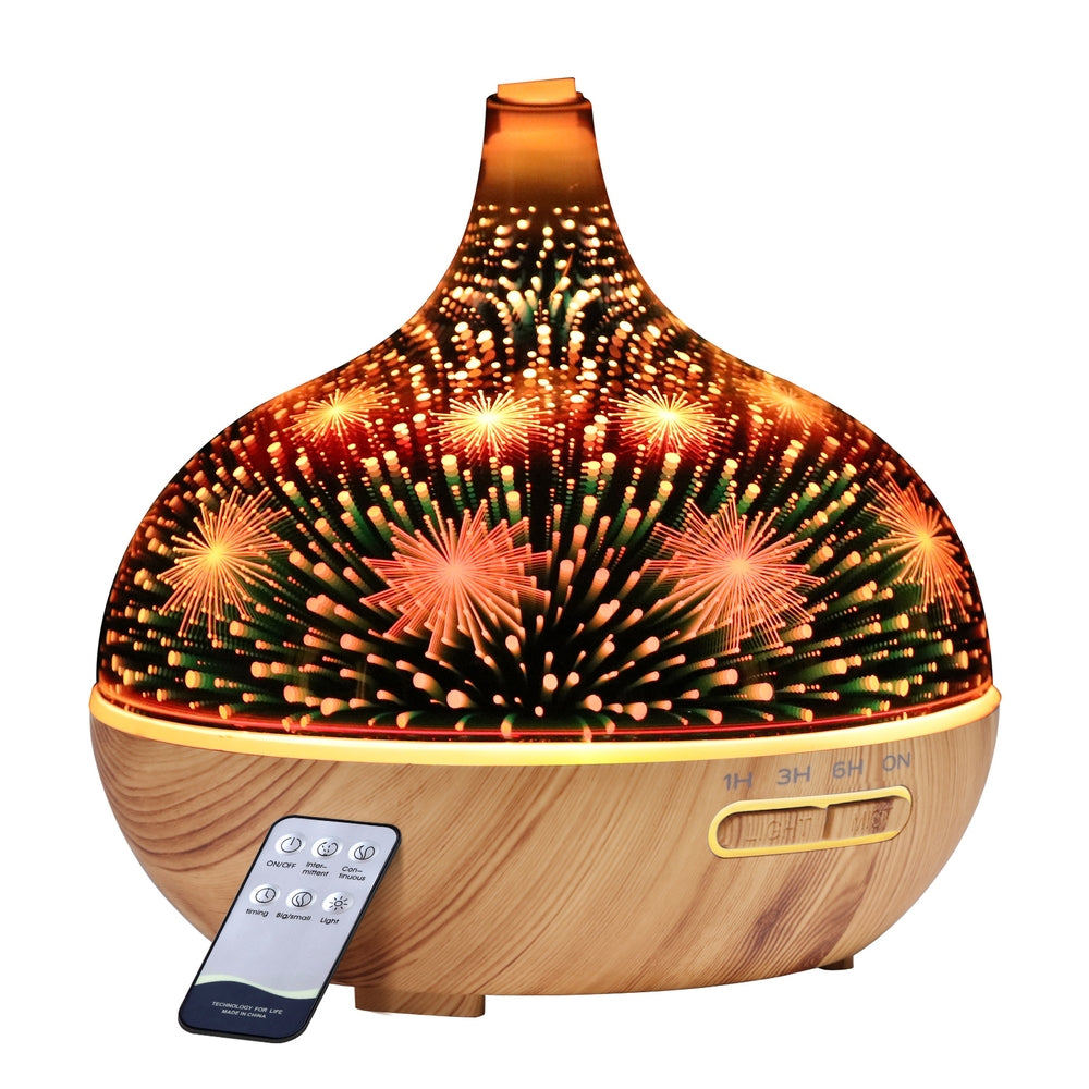 Aroma Diffusers: Devanti Aroma Diffuser Aromatherapy 3D Glass 400ml
