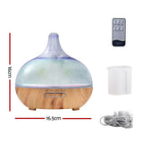 Aroma Diffusers: Devanti Aroma Diffuser Aromatherapy 3D Glass 400ml
