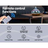 Aroma Diffusers: Devanti Aroma Diffuser Aromatherapy 3D Glass 400ml