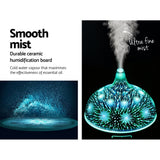 Aroma Diffusers: Devanti Aroma Diffuser Aromatherapy 3D Glass 400ml